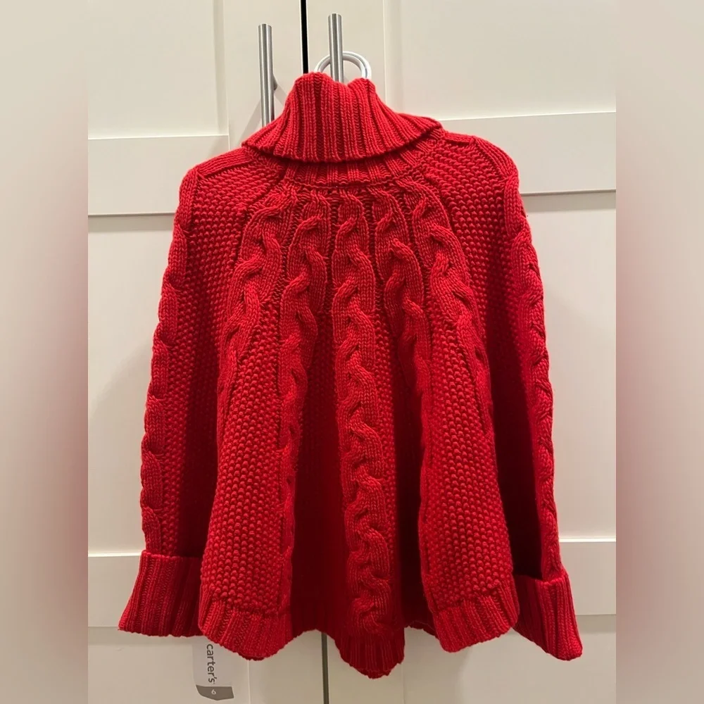 Carter's size 6 sweater shawl, NWT